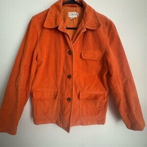 J. Crew vintage 90s corduroy Barn coat
Womens Size S 
Orange Button Front